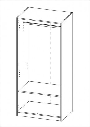 Шкаф ОРИОН двухдверный, цвет Дуб Сонома в Троицке - troick.mebel24.online | фото 2