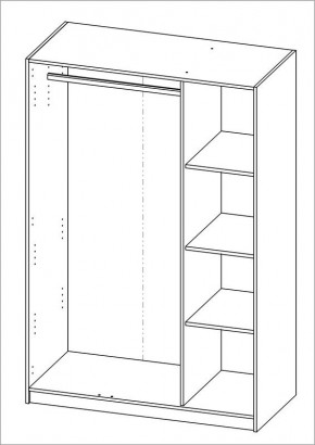 Шкаф ОРИОН трехдверный, цвет Дуб Венге в Троицке - troick.mebel24.online | фото 3