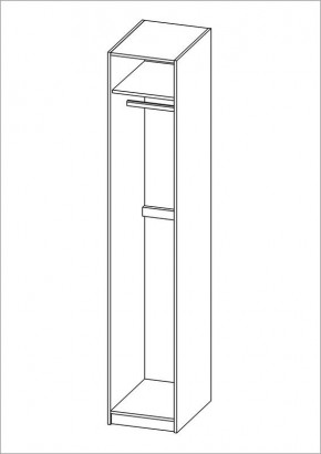 Шкаф ПЕГАС однодверный, цвет Дуб Сонома в Троицке - troick.mebel24.online | фото 3