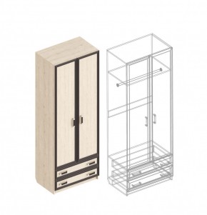 НАОМИ Шкаф 2-х створчатый с 2 ящиками в Троицке - troick.mebel24.online | фото 3