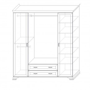 Шкаф распашной четырехдверный Сиена в Троицке - troick.mebel24.online | фото 10