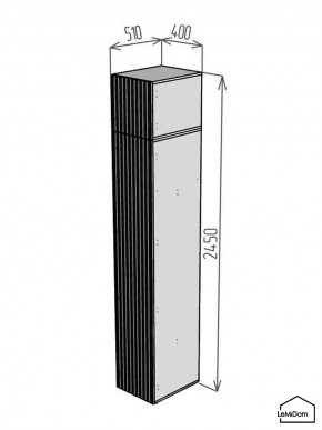 Шкаф с антресолью Linnea MHR-1A-1 2450х400х510 (Белый-М 11.1.2) в Троицке - troick.mebel24.online | фото 2