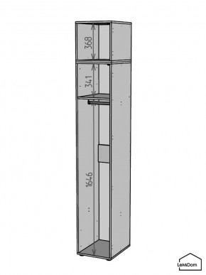 Шкаф с антресолью Linnea MHR-1A-1 2450х400х510 (Белый-М 11.1.2) в Троицке - troick.mebel24.online | фото 3