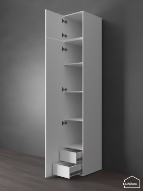 Шкаф с антресолью Linnea MHR-1POA-4 2450х400х510 (Белый-М 11.1.1) в Троицке - troick.mebel24.online | фото 5