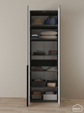 Шкаф с антресолью Linnea MHR-2A-2 2450х800х510 (Графит-М 11.1.25) в Троицке - troick.mebel24.online | фото 4