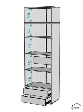 Шкаф с антресолью Linnea MHR-2A-4 2450х800х510 (Белый-М 11.1.2) в Троицке - troick.mebel24.online | фото 3