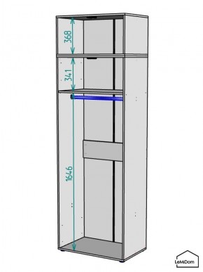 Шкаф с антресолью Linnea MHR-2POA-1 2450х800х510 (Белый-М 11.1.2) в Троицке - troick.mebel24.online | фото 3