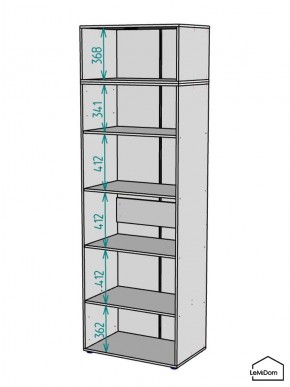 Шкаф с антресолью Linnea MHR-2POA-2 2450х800х510 (Белый-М 11.1.2) в Троицке - troick.mebel24.online | фото 3