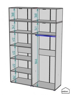 Шкаф с антресолью Linnea MHR-4A-1 2450х1600х510 (Белый-М 11.1.2) в Троицке - troick.mebel24.online | фото 3