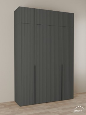 Шкаф с антресолью Linnea MHR-4A-1 2450х1600х510 (Графит-М 11.1.25) в Троицке - troick.mebel24.online | фото