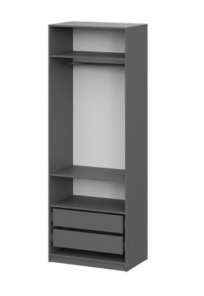 Шкаф ШК-5 + 2 полки + ящики (800) Графит в Троицке - troick.mebel24.online | фото 4