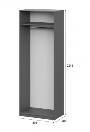 Шкаф ШК-5 (800) Графит серый в Троицке - troick.mebel24.online | фото 5