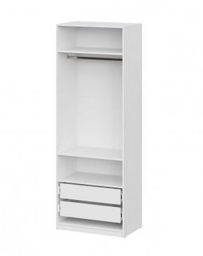 Шкаф ШК-5 + 2 полки + ящики (800) Белый текстурный в Троицке - troick.mebel24.online | фото 3
