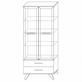 Шкаф-витрина 800 Вега Скандинавия в Троицке - troick.mebel24.online | фото 3
