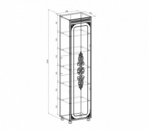 Шкаф-витрина Ассоль АС-533К в Троицке - troick.mebel24.online | фото 2