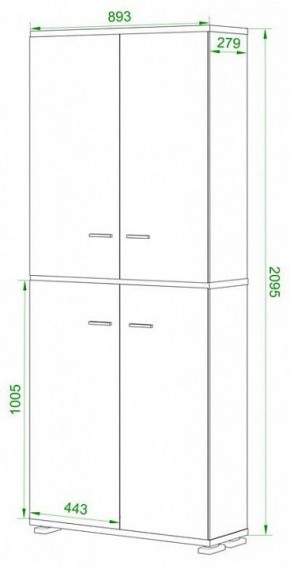 Шкаф-витрина Домино ПУ-30-3-ФС в Троицке - troick.mebel24.online | фото 2