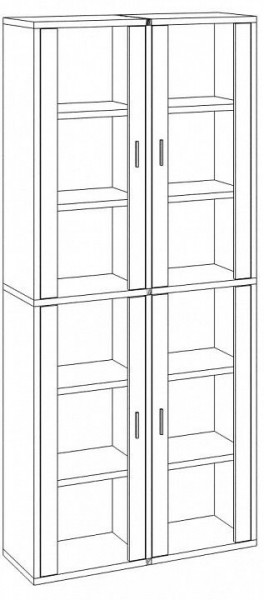 Шкаф-витрина Домино СУ(ш2в2)+4ФС в Троицке - troick.mebel24.online | фото 3