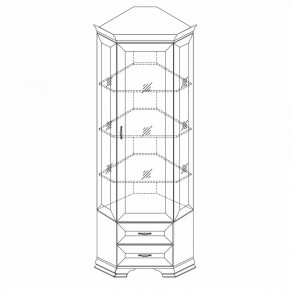 Шкаф-витрина угловой Сиена в Троицке - troick.mebel24.online | фото 2