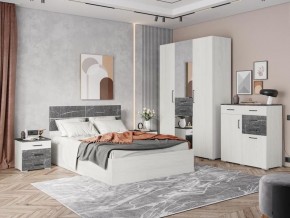 Спальня Теана Ясень Анкор светлый/Мрамор дарк в Троицке - troick.mebel24.online | фото
