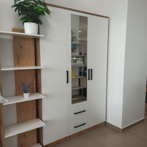 Спальный гарнитур Евро (модульный) Крафт/Белый в Троицке - troick.mebel24.online | фото 33