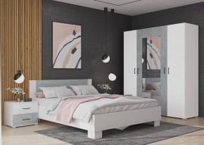 Спальный гарнитур NOVA (модульный) белый/бетон в Троицке - troick.mebel24.online | фото