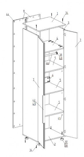 Спальный гарнитур "Лео" (модульный) в Троицке - troick.mebel24.online | фото 11