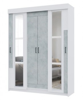 Спальный гарнитур VICTOR (модульный) Белый-Бетон в Троицке - troick.mebel24.online | фото 12