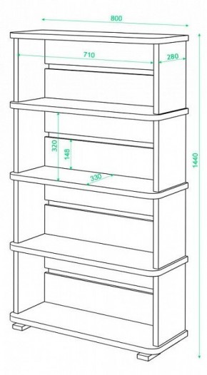 Стеллаж Б-25/4 в Троицке - troick.mebel24.online | фото 2