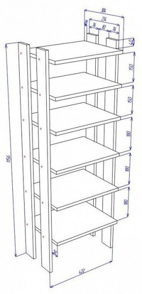 Стеллаж для обуви Cross СТЕЛ1 в Троицке - troick.mebel24.online | фото 3