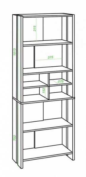 Стеллаж Домино Lite СТЛ-ОВХ в Троицке - troick.mebel24.online | фото 2
