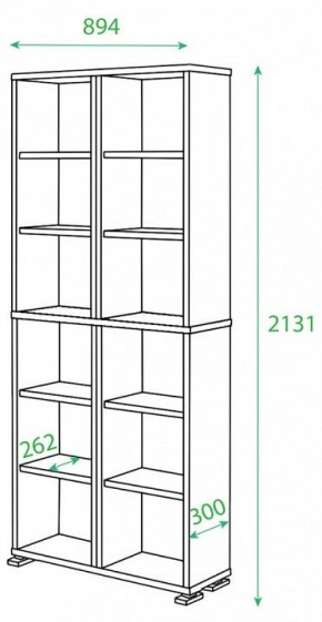 Стеллаж Домино ПУ-30-1 в Троицке - troick.mebel24.online | фото 2