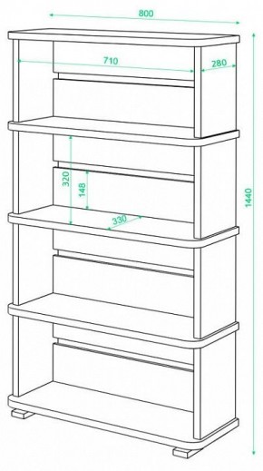Стеллаж Домино СБ-25/4 в Троицке - troick.mebel24.online | фото 2