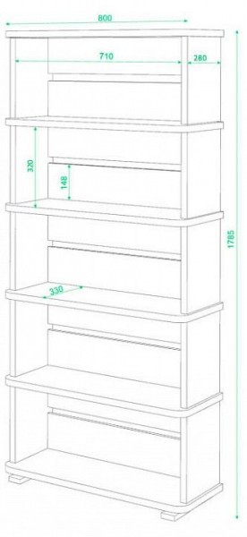 Стеллаж Домино СБ-25/5 в Троицке - troick.mebel24.online | фото 2