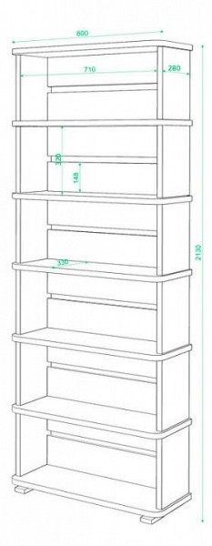 Стеллаж Домино СБ-25/6 в Троицке - troick.mebel24.online | фото 2