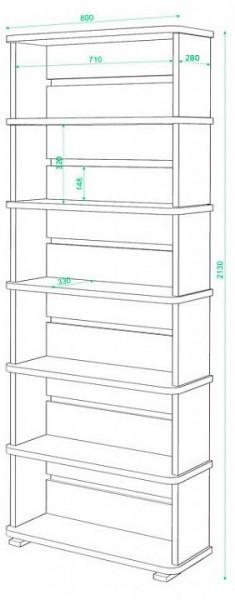 Стеллаж Домино СБ-25/6 в Троицке - troick.mebel24.online | фото 2