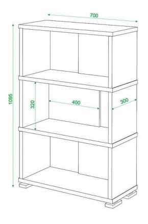 Стеллаж книжный Домино нельсон СБ-10_3 в Троицке - troick.mebel24.online | фото 3