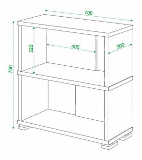 Стеллаж книжный Домино СБ-10_2 в Троицке - troick.mebel24.online | фото 3
