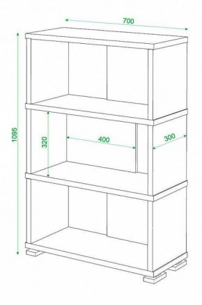 Стеллаж книжный Домино СБ-10_3 в Троицке - troick.mebel24.online | фото 3