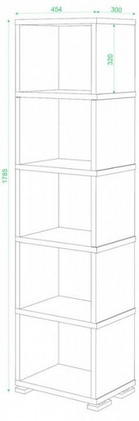 Стеллаж-колонка Домино Лайт СБ-15/5 в Троицке - troick.mebel24.online | фото 2