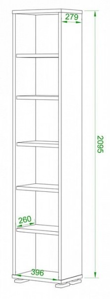 Стеллаж-колонка Домино ПУ-20-1 в Троицке - troick.mebel24.online | фото 2