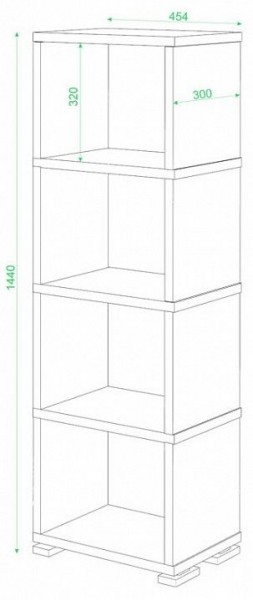 Стеллаж-колонка Домино СБ-15/4 в Троицке - troick.mebel24.online | фото 2