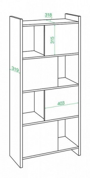 Стеллаж комбинированный Домино Лайт СТЛ-3В в Троицке - troick.mebel24.online | фото 2