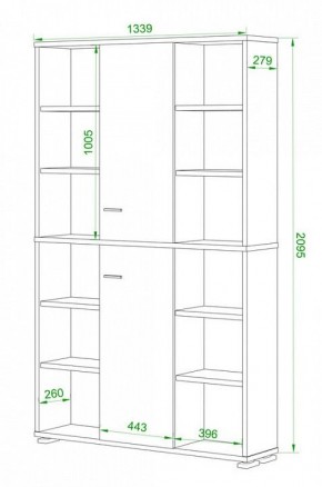 Стеллаж комбинированный Домино ПУ-40-2 в Троицке - troick.mebel24.online | фото 2