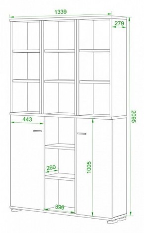 Стеллаж комбинированный Домино ПУ-40-6 в Троицке - troick.mebel24.online | фото 2