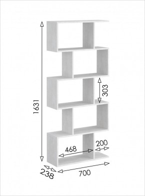 Стеллаж открытый мини 2 Вена в Троицке - troick.mebel24.online | фото 3