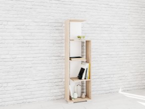 Стеллаж Ромео-6 Дуб сонома/Белый в Троицке - troick.mebel24.online | фото