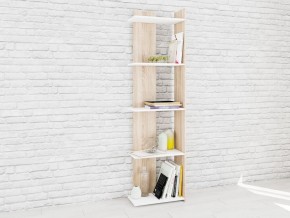 Стеллаж Ромео-7 Дуб сонома/Белый в Троицке - troick.mebel24.online | фото