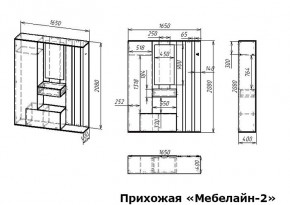 Стенка для прихожей Мебелайн-2 в Троицке - troick.mebel24.online | фото 3