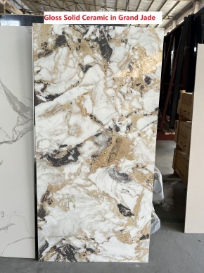Стол ACERRA NEW 160 GLOSS GRAND JADE SOLID CERAMIC/ каркас цвета шампань, ®DISAUR в Троицке - troick.mebel24.online | фото 6