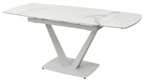 Стол ALATRI 120 GLOSS STATUARIO WHITE SOLID CERAMIC / WHITE, ®DISAUR в Троицке - troick.mebel24.online | фото 5